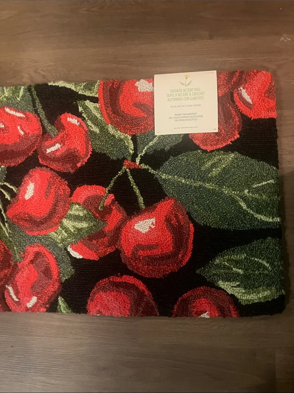 Red Floral Accent Rug - Home Accents